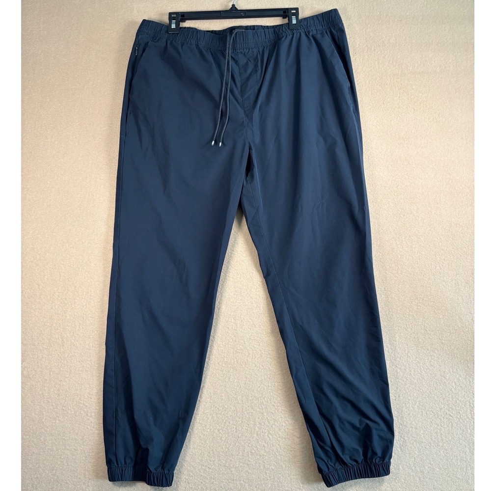 Banana Republic Mens Navy Blue Polyester Jogger Pants XL Elastic Drawstring